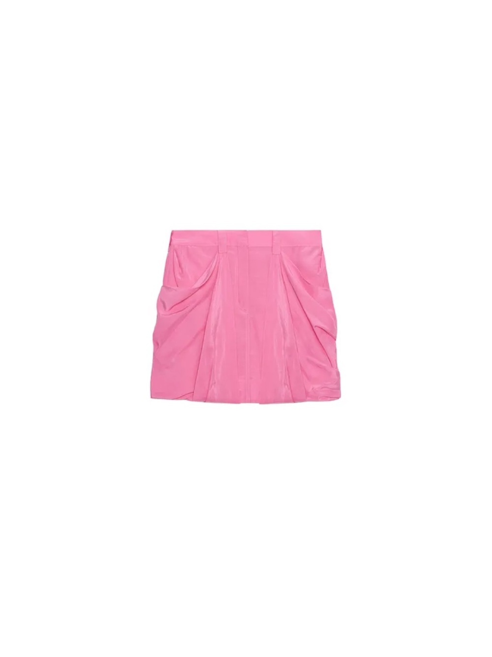 Zara ZW Collection Pink Draped Cargo Mini Skirt